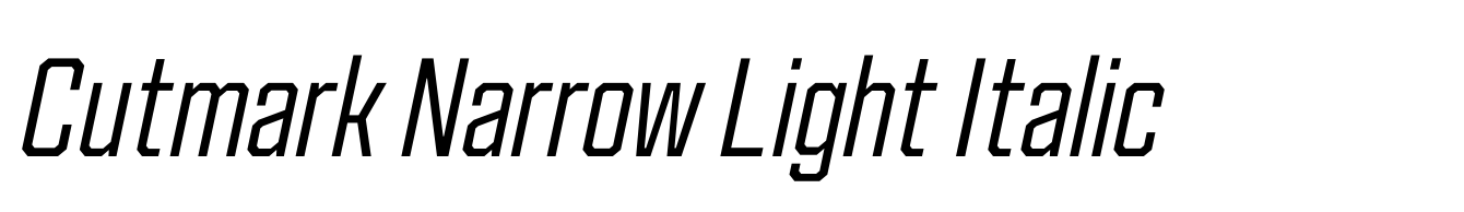 Cutmark Narrow Light Italic